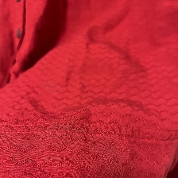 Free People Erin's Jacquard Oversize Button Front Top Stolen Kiss - Picture 9 of 10